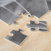 Puzzle Plan rapproché de pissenlit dans le blanc noir (Côté)