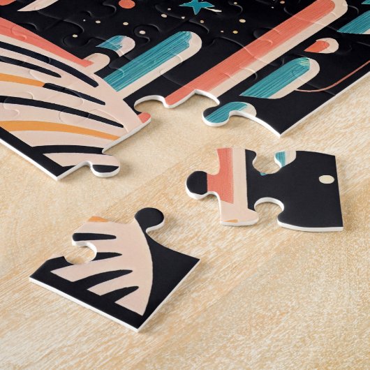 Puzzle planète spatiale géométrique Abstraite. cosmos vin (Côté)