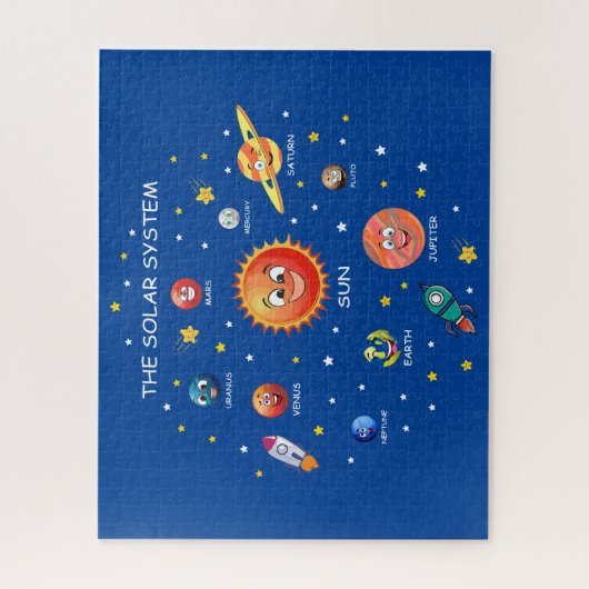 Puzzle Planètes du système solaire (Vertical)