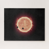 Puzzle Planètes Transitant Red Nwarf Star Dans Trappist-1 (Horizontal)