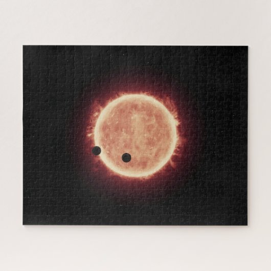 Puzzle Planètes Transitant Red Nwarf Star Dans Trappist-1 (Horizontal)