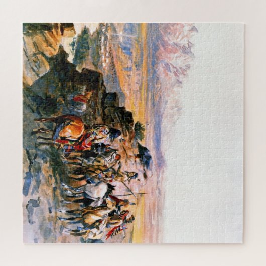 Puzzle "Planification de l'attaque" par Charles M Russell (Horizontal)