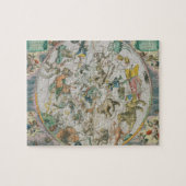 Puzzle Planisphere céleste montrant les signes du Zod (Horizontal)