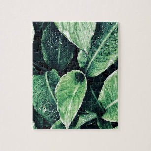 Puzzle Plant Print Vert Kunst Green Art