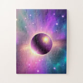 Puzzle Plante cosmique Plaine pourpre orbitant l'univers (Vertical)