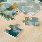 Puzzle Plante vintage jaune feuille florale (Côté)