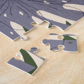 Puzzle Plantes feuille tropicaux, beige, motif original. (Côté)