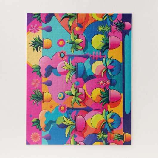 Puzzle Plantes maximalistes pointillés (Vertical)