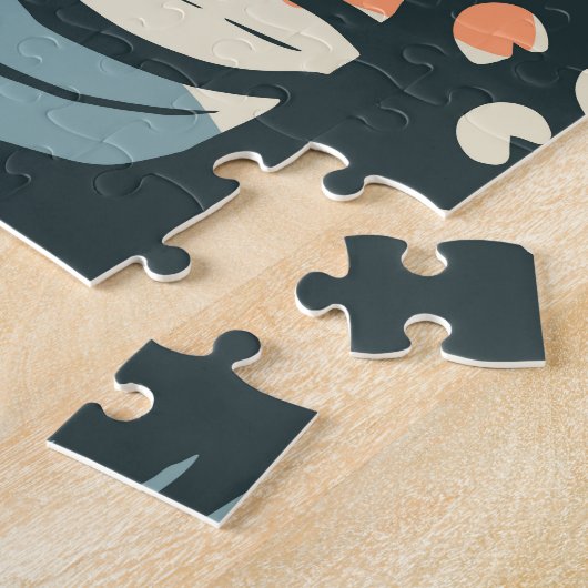 Puzzle Plantes tropicaux : motif artistique abstrait. (Côté)