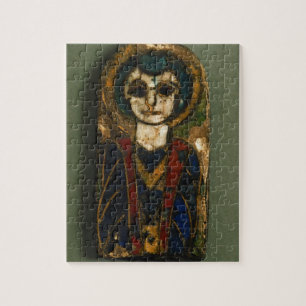 Puzzle Plaque arrondie, dépeignant le Christ ou un saint