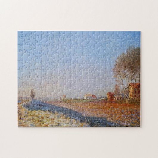 Puzzle Plaque de Colombes, Blanc Frost Monet Art (Horizontal)