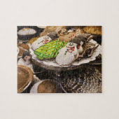 Puzzle Plaque de cookies de Noël frais (Horizontal)