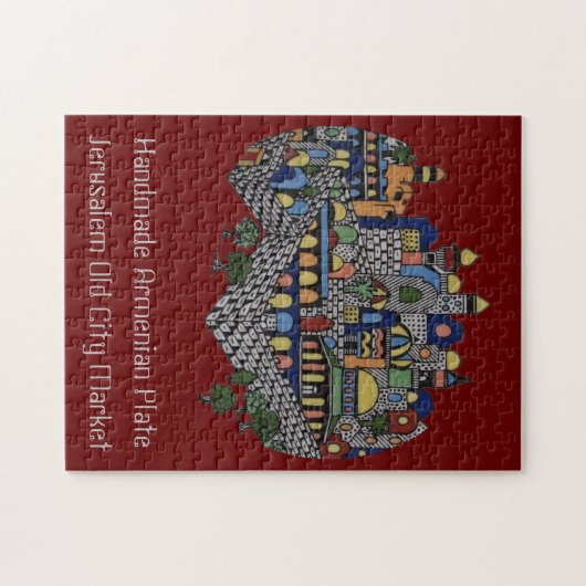 Puzzle Plaque en céramique arménienne artisanale (Horizontal)