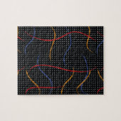 Puzzle Plaque et points de peinture rétro (Horizontal)