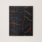 Puzzle Plaque et points de peinture rétro (Vertical)