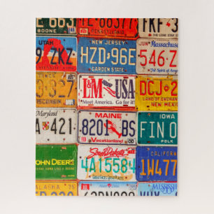 Puzzle Plaques de licence américaines Art America