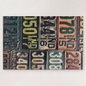 Puzzle Plaques de licence vintages (Horizontal)