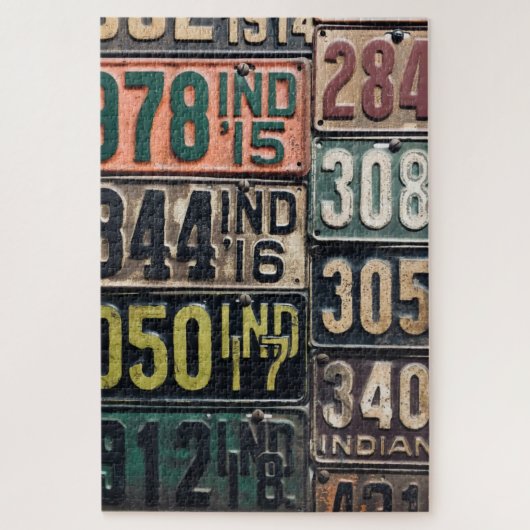 Puzzle Plaques de licence vintages (Vertical)