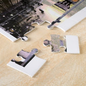 Puzzle plat de bâtiment de fer de Colorized (Côté)