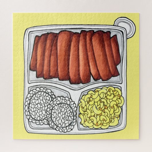 Puzzle Plate de cuisine hawaïenne Déjeuner Riz Macaroni S (Vertical)