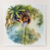 Puzzle Platypus at the River REF75 - Watercolor (Horizontal)