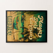 Puzzle Playa del Carmen Palm Tree Vintage voyage (Horizontal)