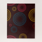 Puzzle Playful, coloré, tendance, cercles rayés cool (Vertical)