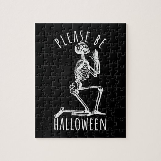 Puzzle Please Be Halloween Spooky Season Skeleton (Vertical)