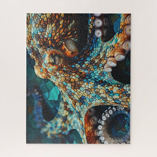 Puzzle Pleasing colorful Octopus illustration design (Vertical)