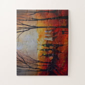 Puzzle Pleine lune De Nuit D'Halloween Fantômes Et Sorciè (Vertical)