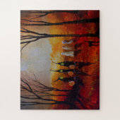 Puzzle Pleine lune De Nuit D'Halloween Fantômes Et Sorciè (Vertical)