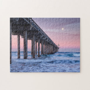 Puzzle Pleine lune sur la jetée de Scripps