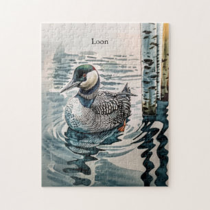 Puzzle Plongeon sur le lac - texte personnalisé