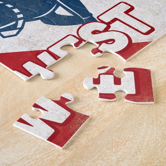 Puzzle Plongeur autonome de Key West - rétro bleu (Côté)