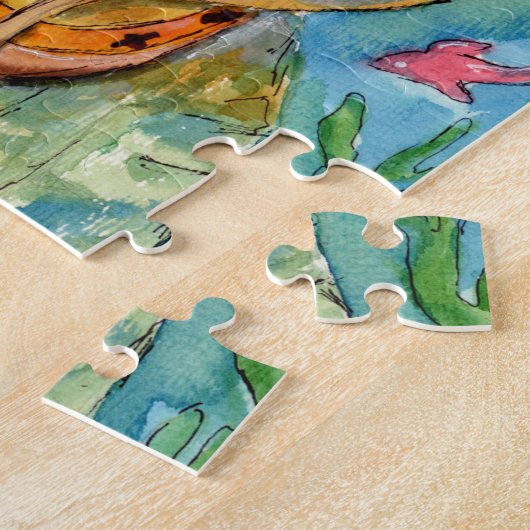 Puzzle Plongeur sous-marin profond (Côté)