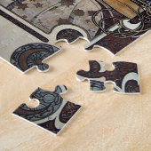 Puzzle Plume Zodiac Woman par Alphonse Mucha - Art Nouvea (Côté)