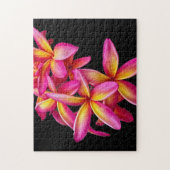 Puzzle Plumeria rose assez photo florale (Vertical)