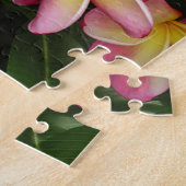 Puzzle Plumeria tropicale rose et jaune (Côté)