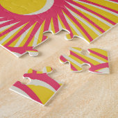 Puzzle Plumes asiatiques, écailles rouge orangé, sans sou (Côté)