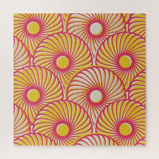 Puzzle Plumes asiatiques, écailles rouge orangé, sans sou (Vertical)