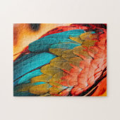Puzzle Plumes de perroquet de Macaw proches (Horizontal)