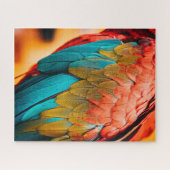 Puzzle Plumes de perroquet de Macaw proches (Horizontal)