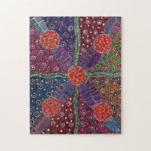 Plums Bush et peinture traditionnelle