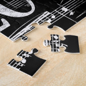 Puzzle Plus Chalboard Cello - Black White Music (Côté)