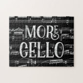 Puzzle Plus Chalboard Cello - Black White Music (Horizontal)