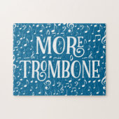 Puzzle Plus de Trombone - Musique Bleu Blanc (Horizontal)