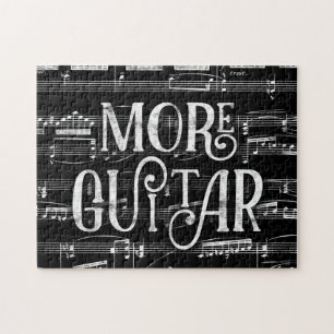 Puzzle Plus Guitare Chalkboard - Black White Music
