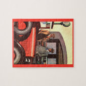 Puzzle Pneu Kelly-Springfield 1927 et deux hommes avec ci (Horizontal)