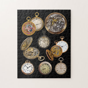 Puzzle Pocket Watts Time Steampunk Objets Collage