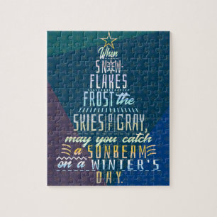 Puzzle Poème de flocons de neige d'arbre de Noël de